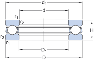 51134 M Thrust Ball Bearing