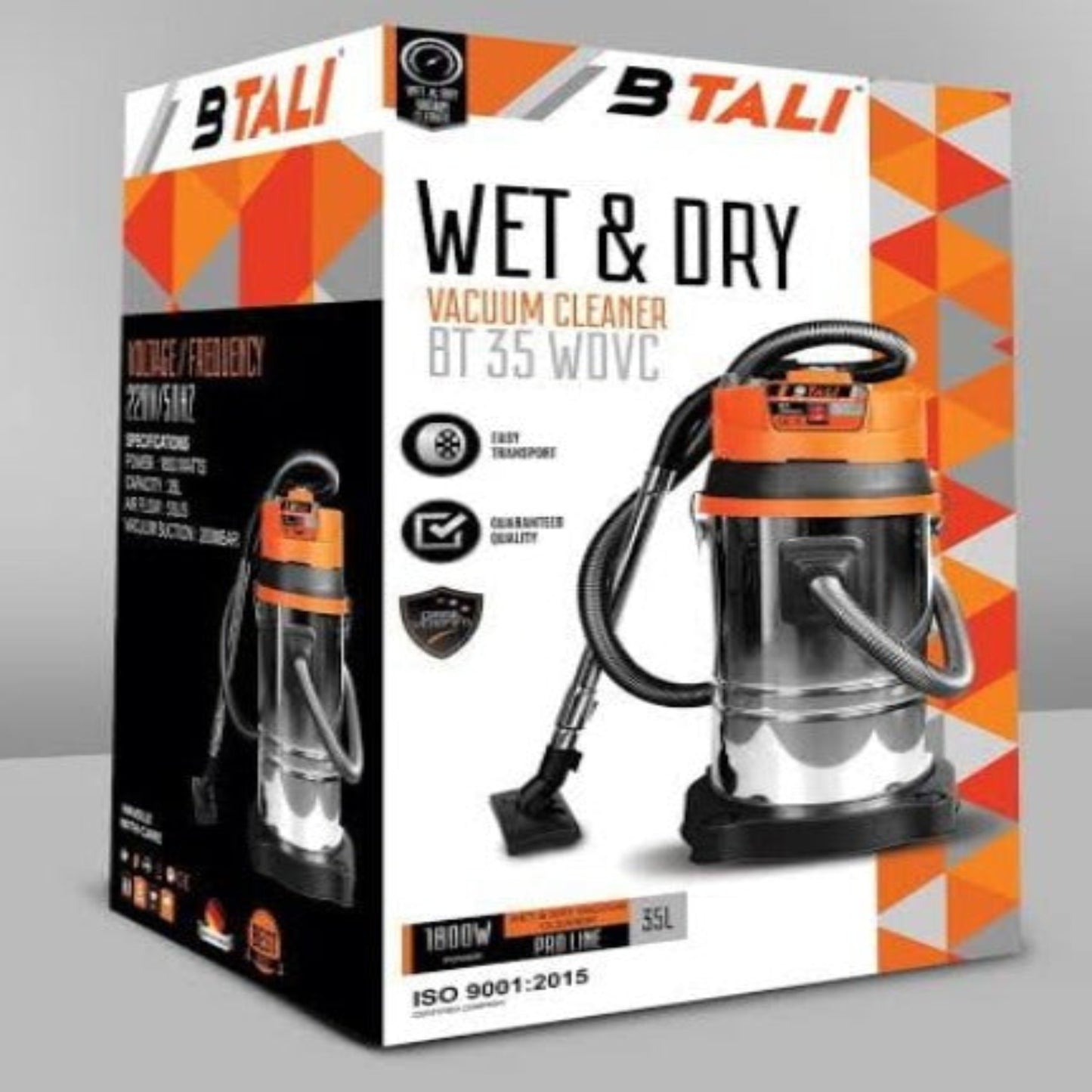 Btali BT 35 WDVC Wet & Dry Vacuum Cleaner 35L | 1800W Industrial Vacuum Cleaner