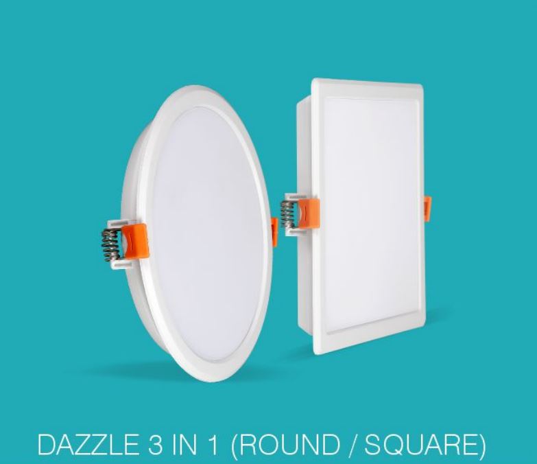 SURYA DOWNLIGHTERS (DAZZLE 3 IN 1) 10W ROUND