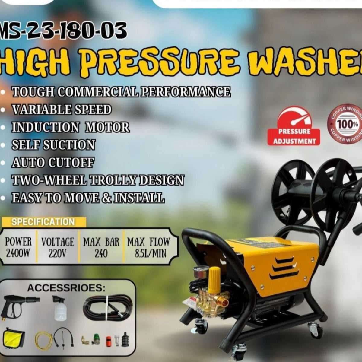 MSI MS-23-180-03 High Pressure Washer
