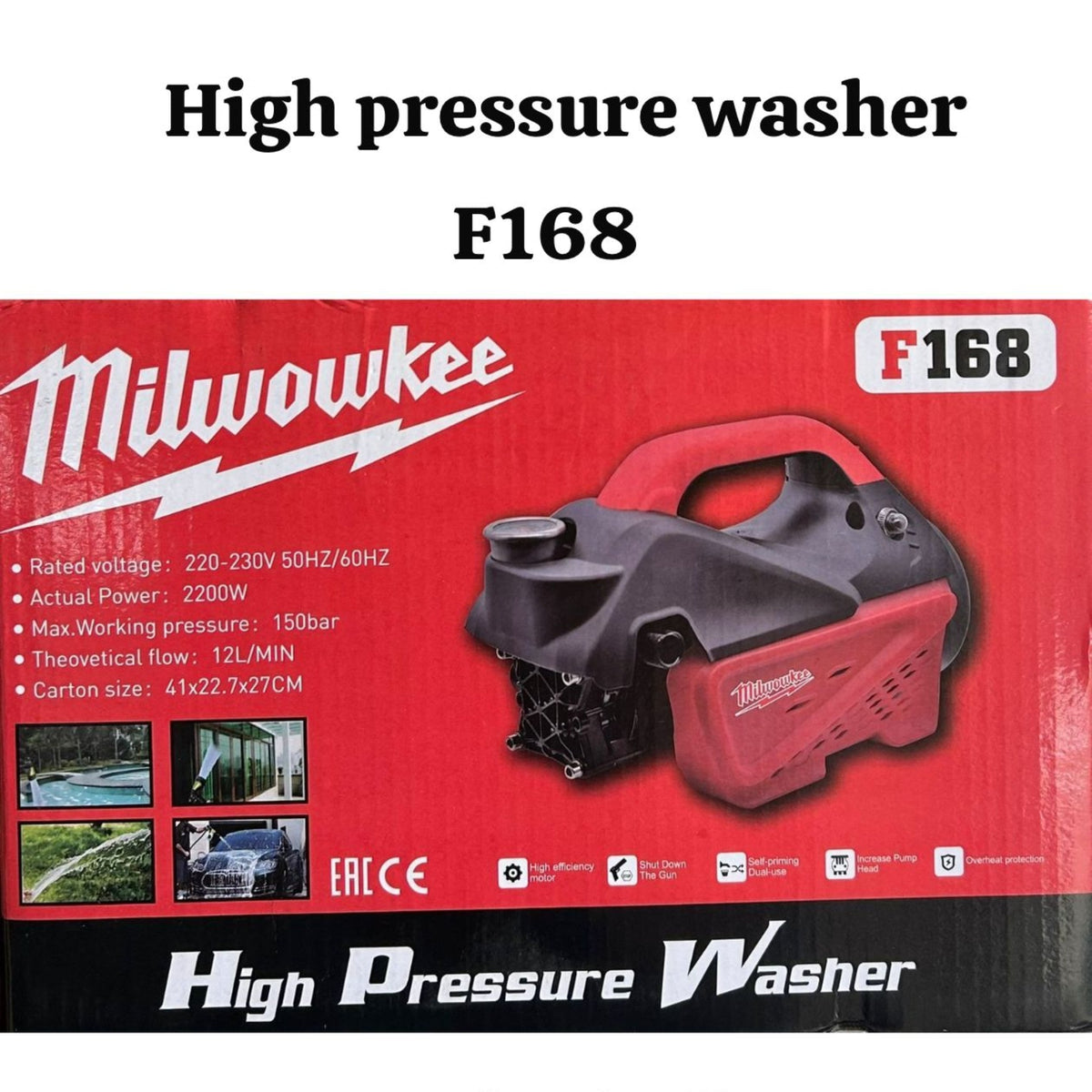 Milwowkee F168 High Pressure Washer