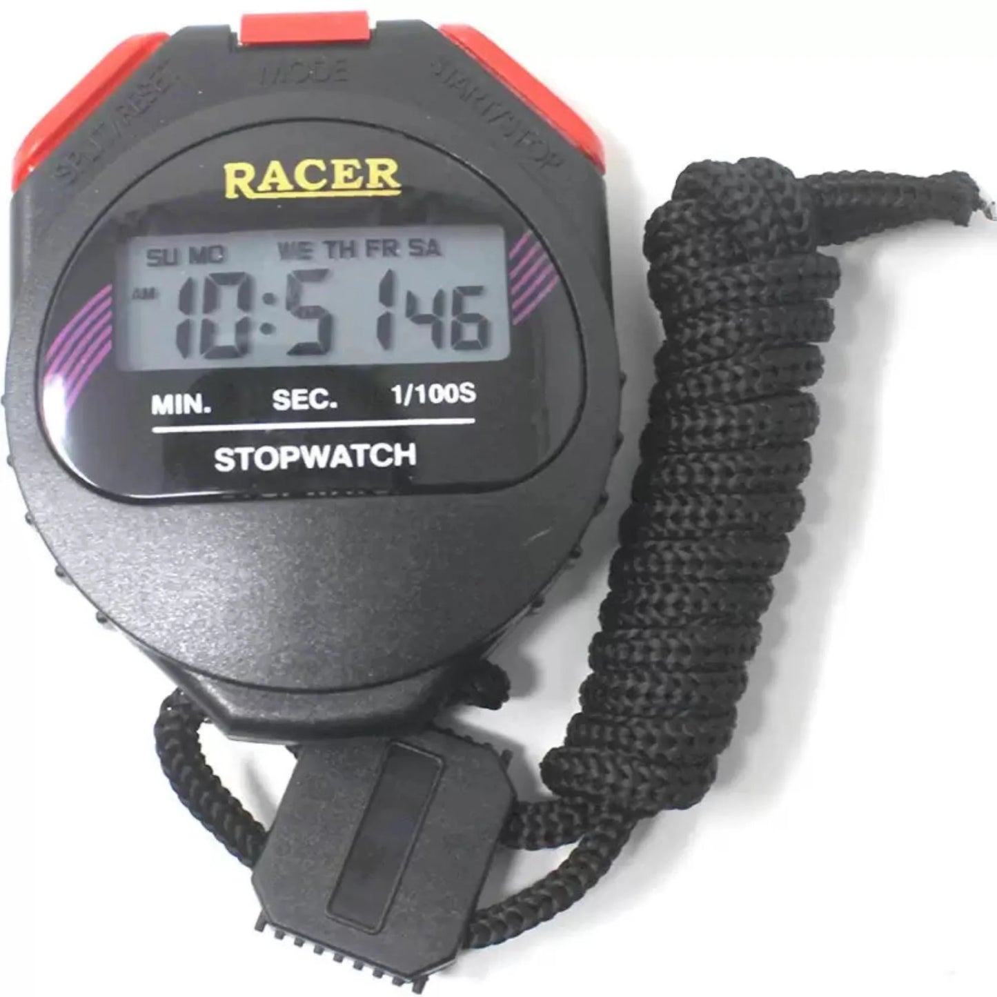 Racer Digital Stopwatch 3 Button Triple Mode Function Waterproof