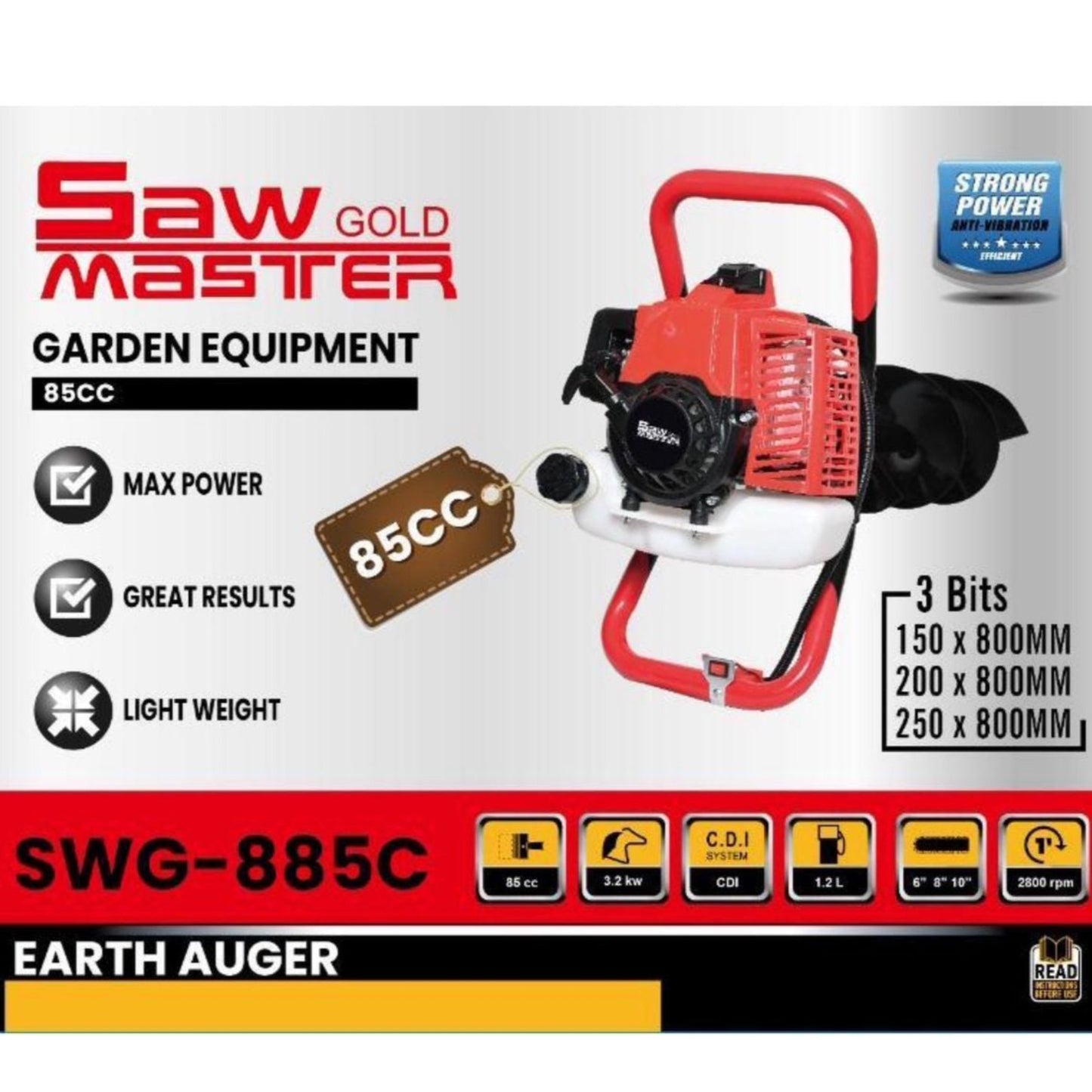 Saw Gold Master SWG-885C Earth Auger