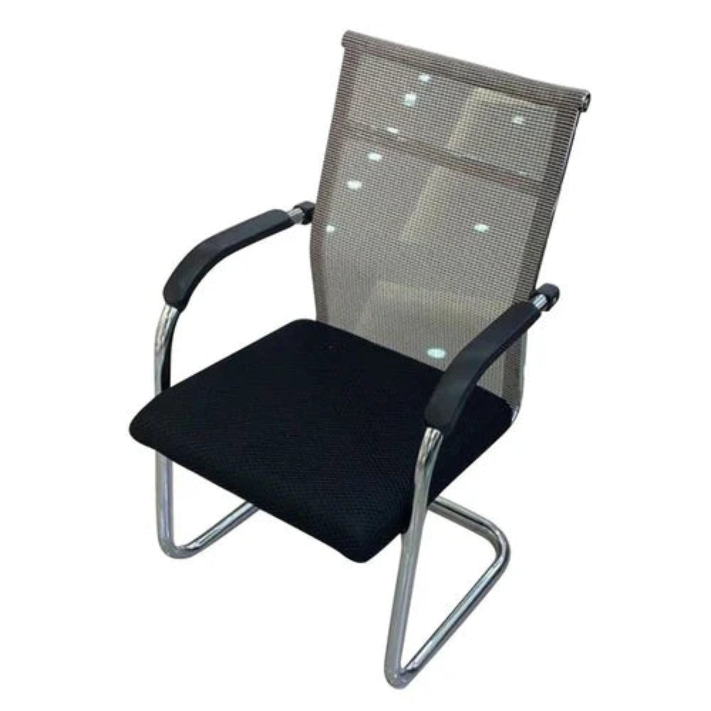 Steel Visitor Chair with Mesh Back and Cushioned Seat – Durable Office Reception Chair