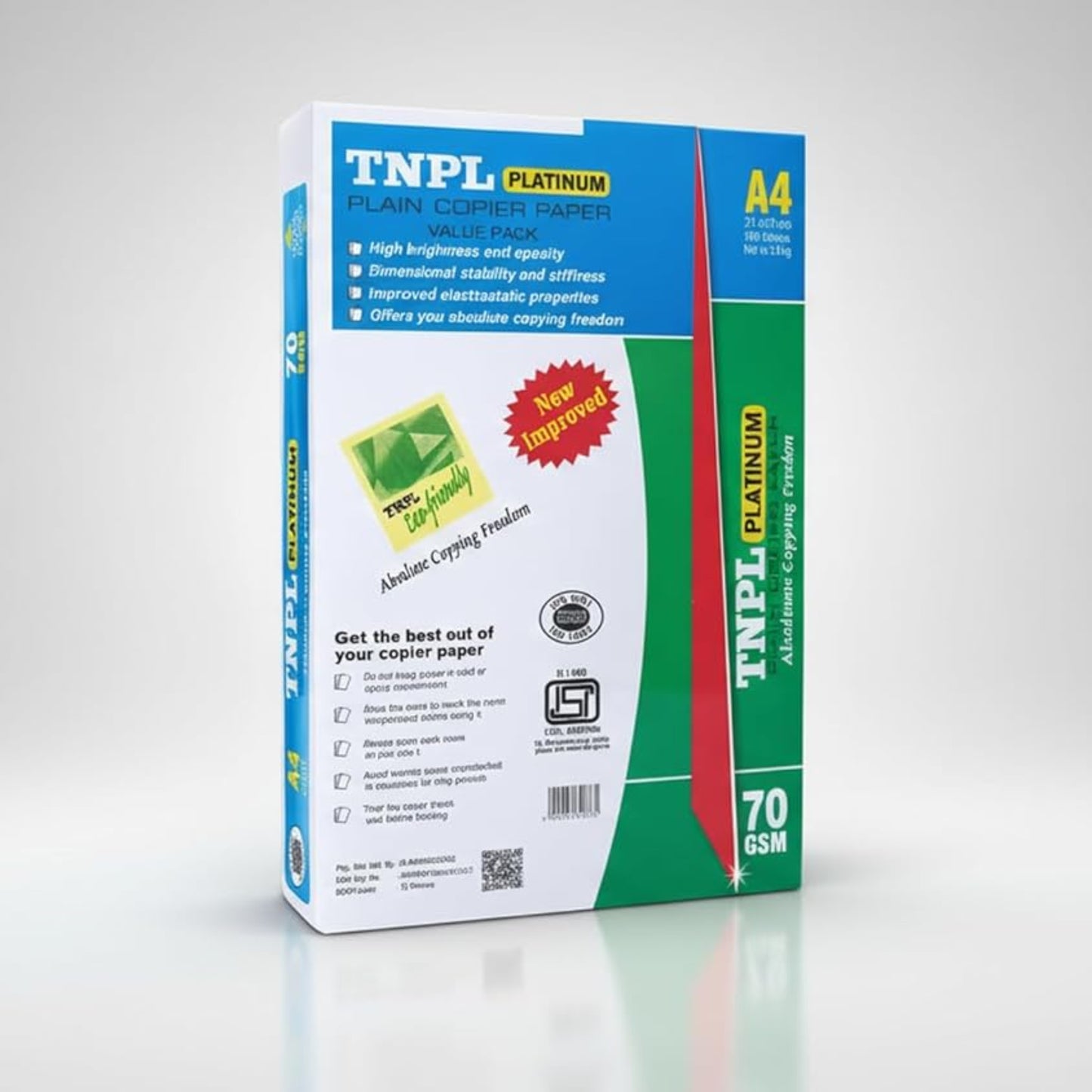 TNPL Copier A4 Paper 70 GSM | Premium Multipurpose Printing Paper for Printer, Copier & Office Use