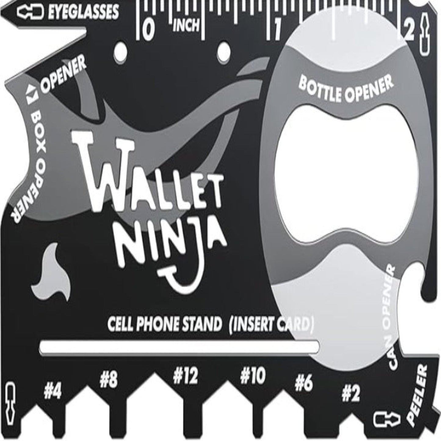 18-in-1 Multi-Function Tool Card – Wallet-Sized Stainless Steel Gadget
