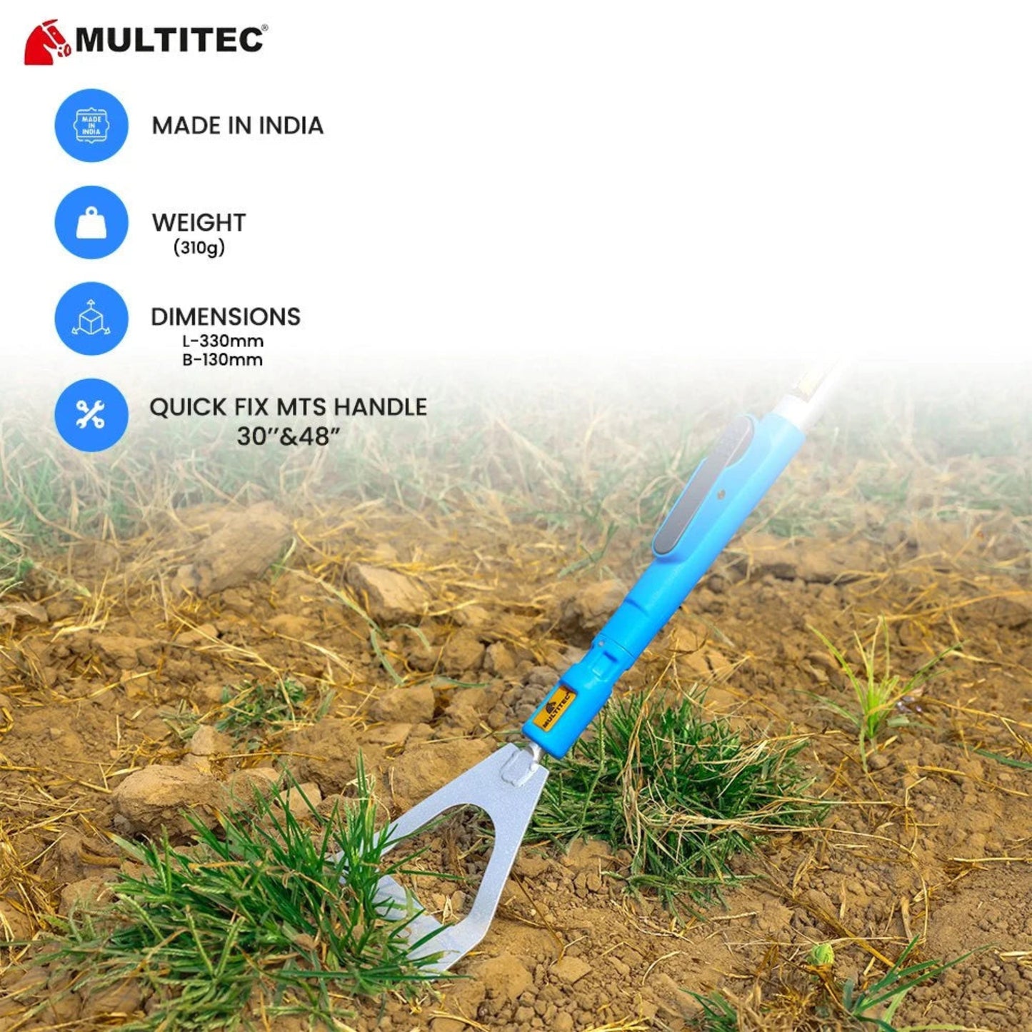 Multitec MTS-107 Dutch Hoe Attachment for Quick-Fix Multi Tool System