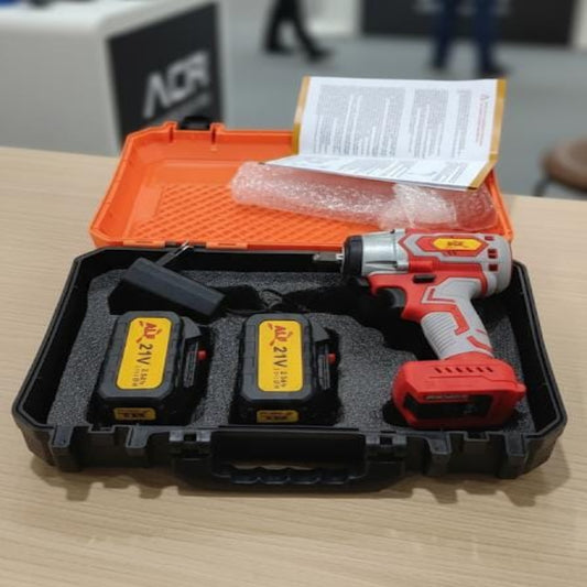 ALF 21V Brushless Cordless Impact Wrench | 2.5Ah Li-ion Battery, Fast Charger & Heavy-Duty Carry Case