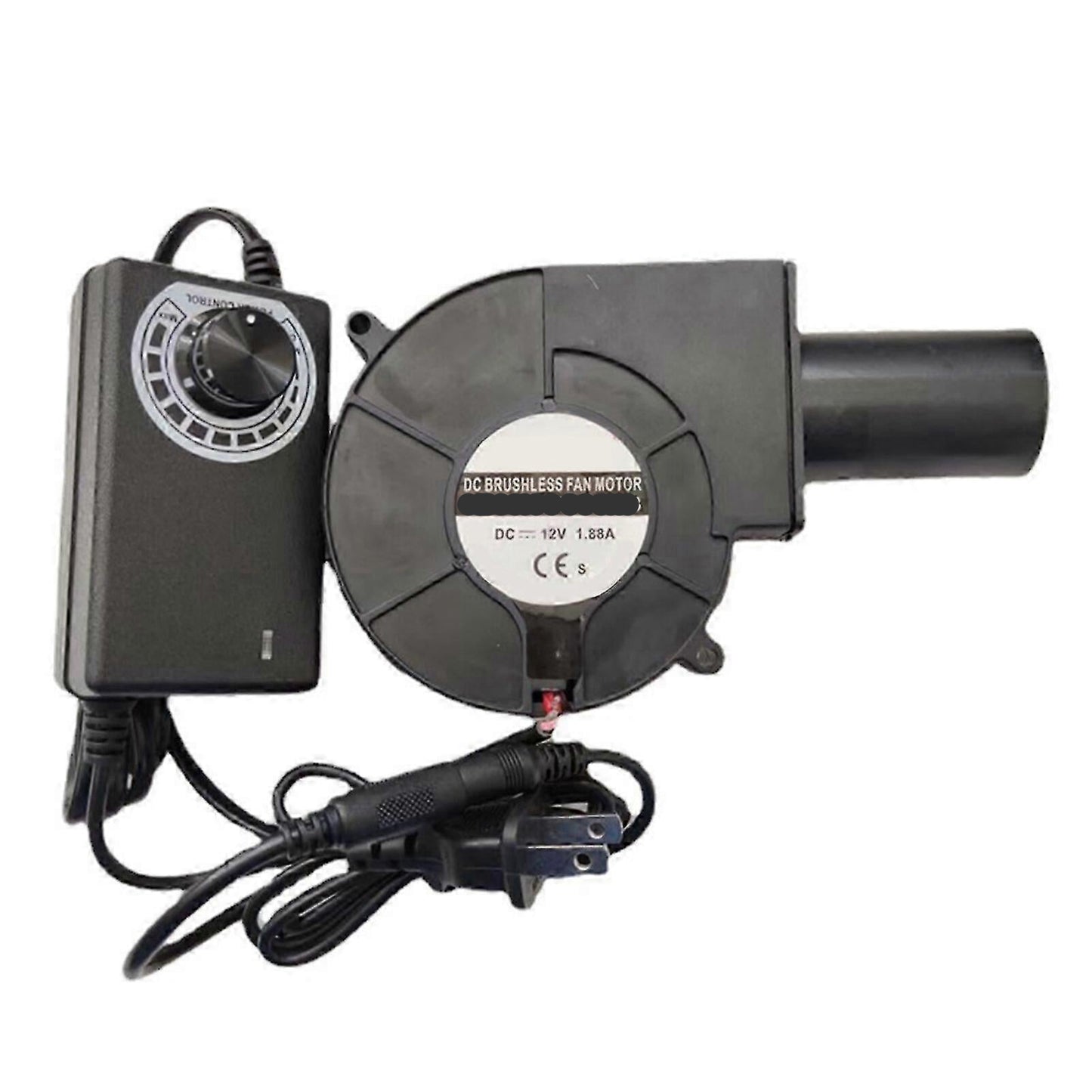 12V DC Blower Fan with Speed Controller – High Speed Cooling Fan with PWM Regulator for Electronics & Industrial Use