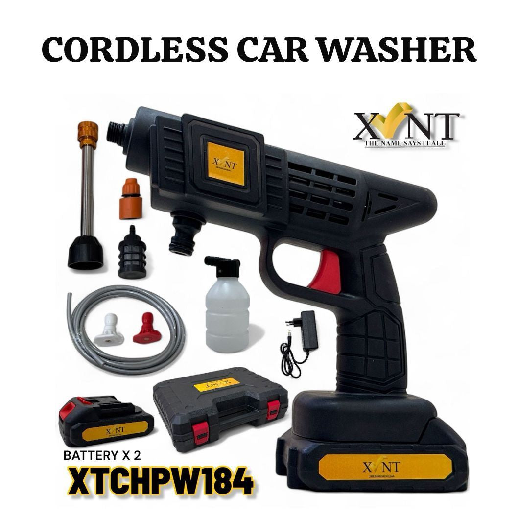 XLNT XTCHAW184 Cordless Car Washer - 18V Battery Pressure Washer with Dual Battery - Portable High Pressure Cleaner
