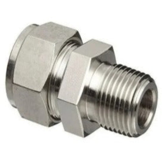 Ferrule Pipe Fitting – Male Connector | SS 304 / SS 316 | Twin Ferrule Type
