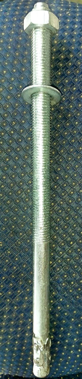 Foundation Bolt Set – 12mm x 12 Inch, Half Thread, 5.5 Grade Steel, Galvanised with Nut & Washer