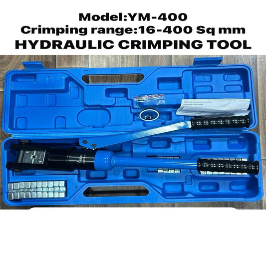 YM-400 Hydraulic Crimping Tool 16–400 Sq.mm – Heavy-Duty Cable Lug Crimper with Die Set