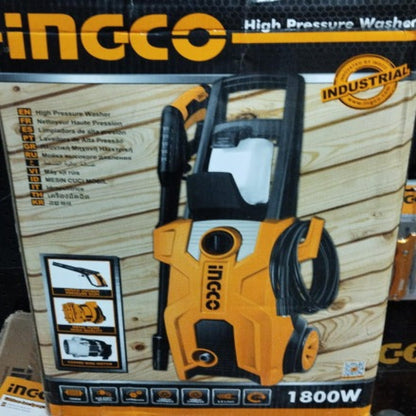 INGCO High Pressure Washer 1800W | Copper Motor Industrial Car & Floor Washer