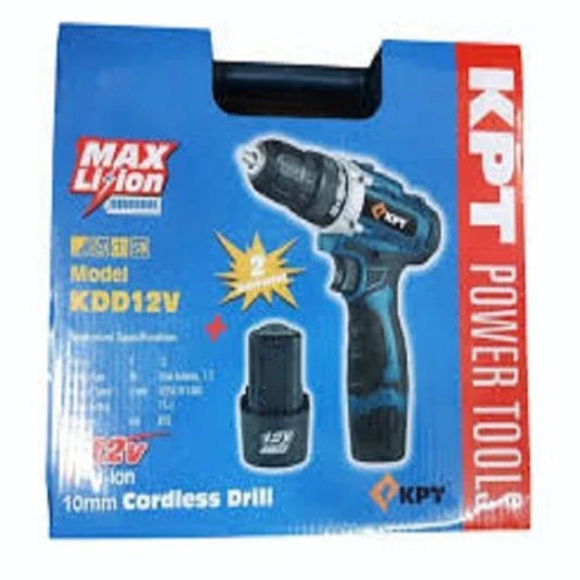 KPT 12V Cordless Drill Machine – Compact Rechargeable Drill Driver for Home & Professional Use