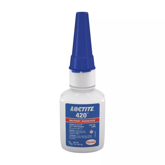 Loctite 420 Instant Adhesive 20 g – Low Viscosity Fast-Curing Bonding Glue for Metal, Plastic & Rubber