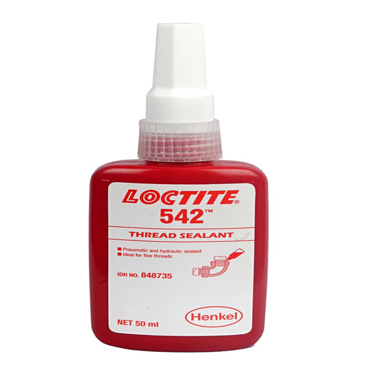 Loctite 542 Thread Sealant 50ml – Medium Strength Hydraulic & Pneumatic Sealant
