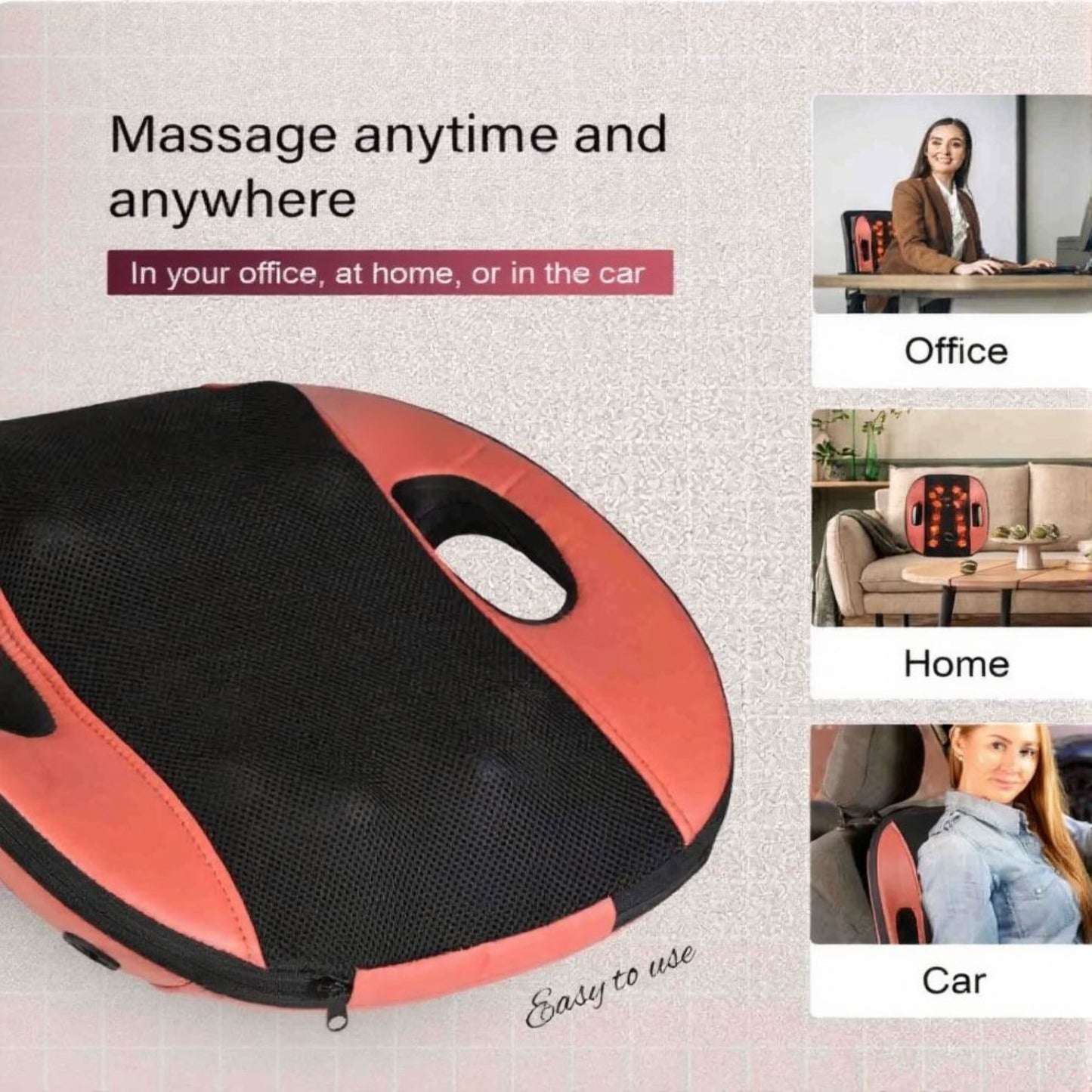 Blue Idea Electric Back Massager - Portable Muscle Relaxation Cushion for Pain Relief 💆‍♂️⚡