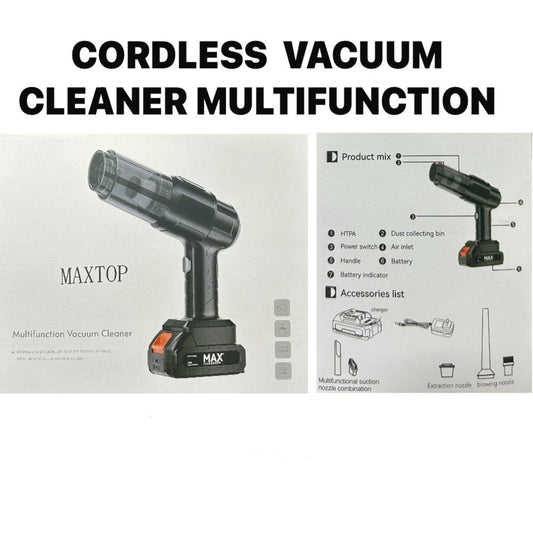 Maxtop Cordless Vacuum Cleaner Multifunction – Portable Handheld Rechargeable Vacuum