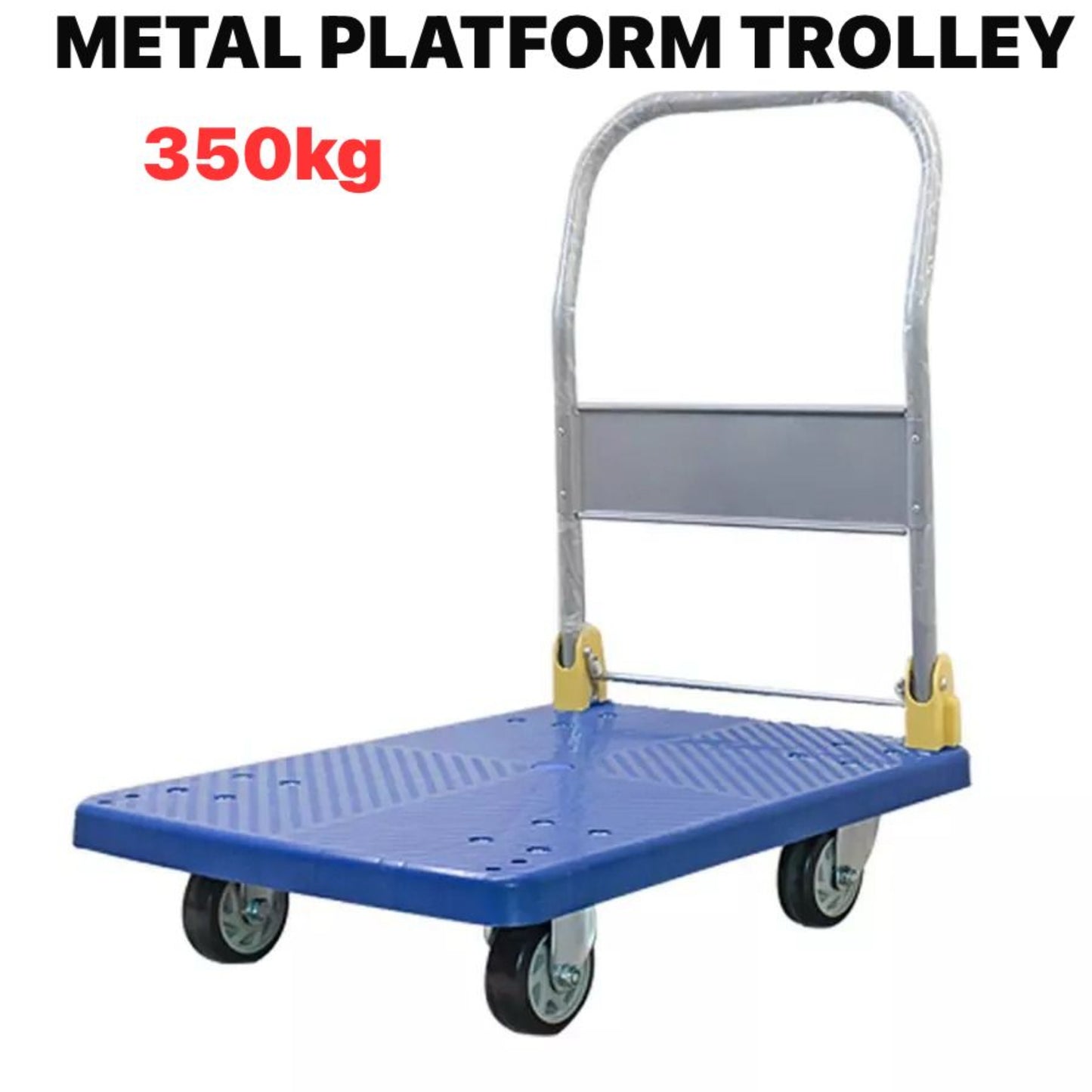 Metal Platform Trolley 350 Kg Load Capacity | Heavy Duty Industrial Material Handling Trolley