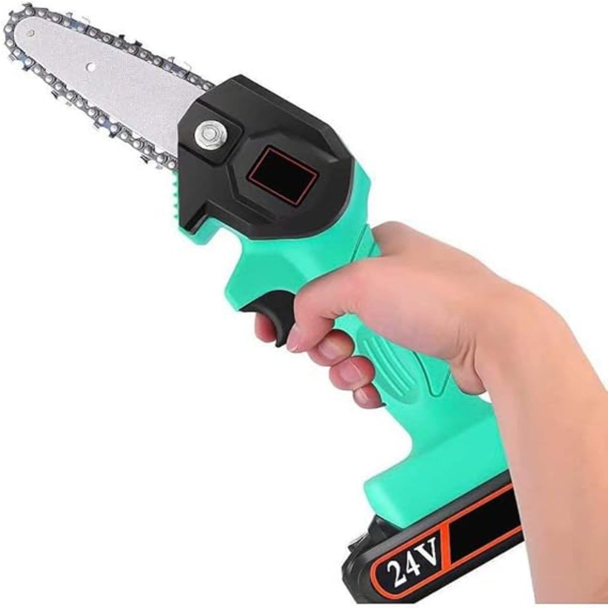 Mini Battery-Operated Chainsaw with Sandpaper
