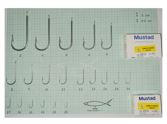 MUSTAD Fishing Hooks Model Name/ Number 2315