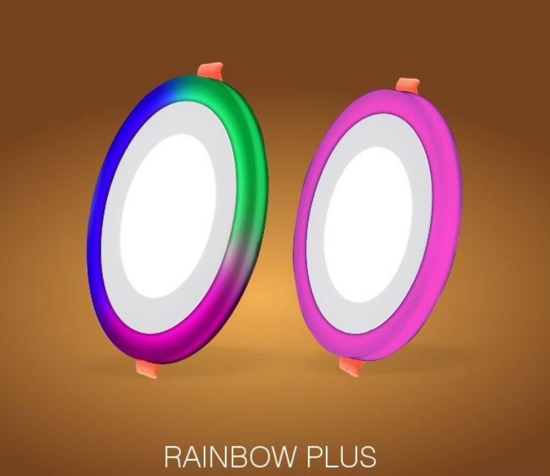 SURYA DOWNLIGHTERS DECORATIVE RANGE 6W + 6W ( ROUND ) RAINBOW PLUS