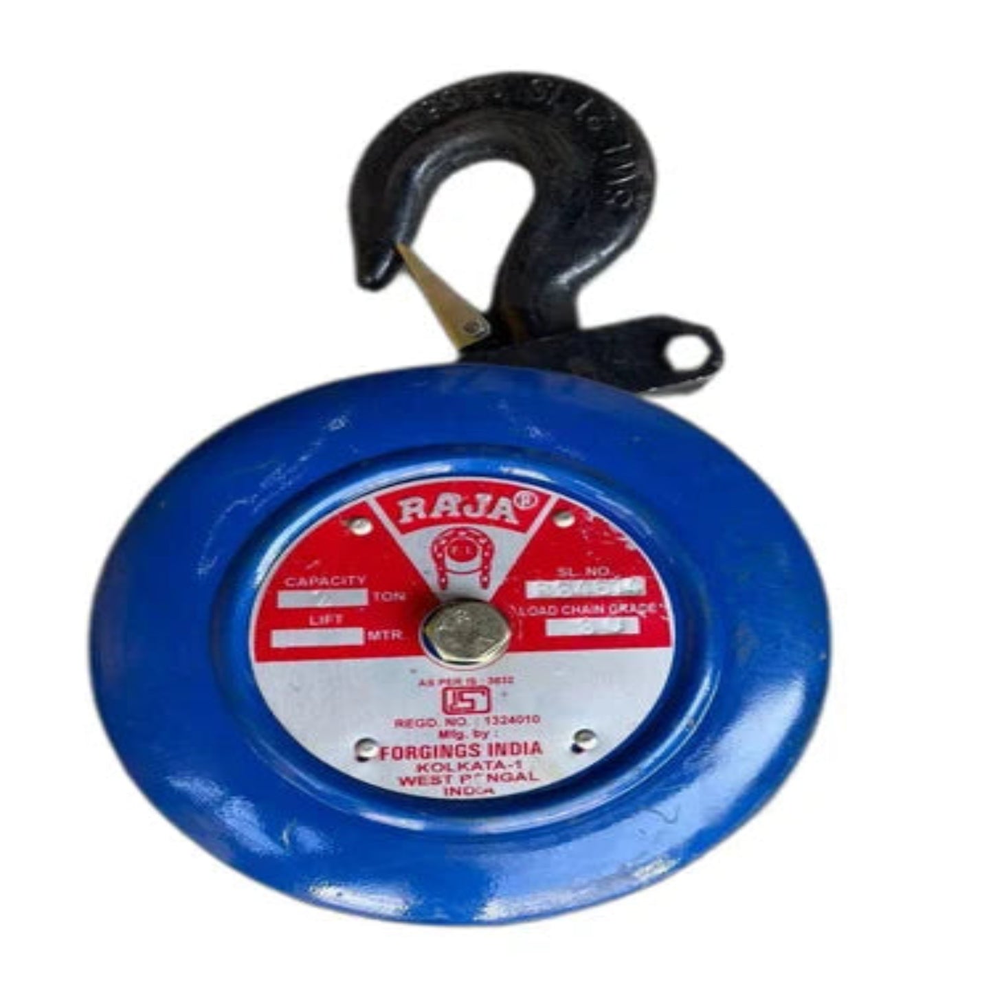 RAJA 1 Ton Chain Block – 3 Meter Lift Manual Chain Pulley Block | Heavy Duty Industrial Lifting Tool