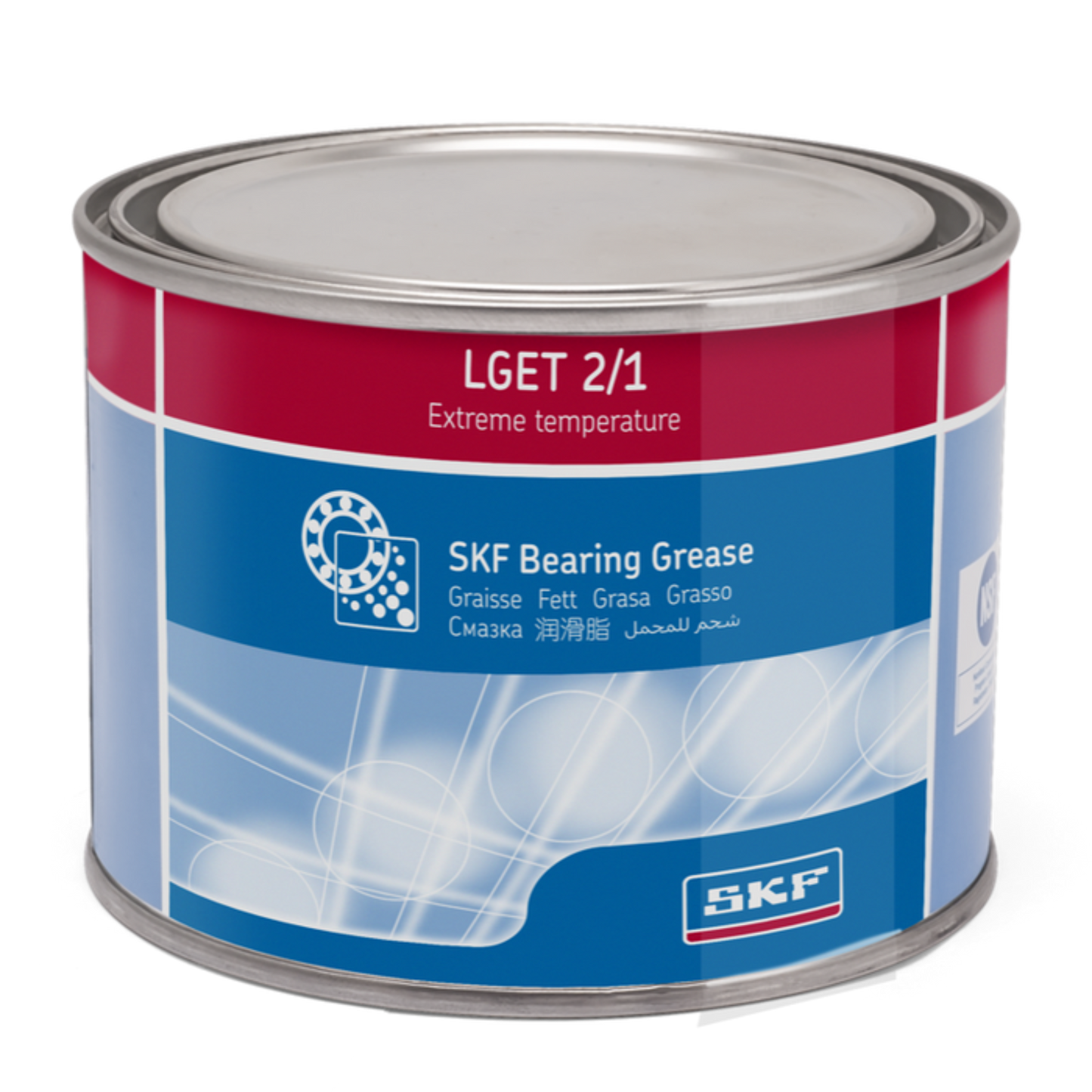 SKF LGET 2/1 Bearing Grease 1Kg – Extreme Temperature PTFE Synthetic Grease