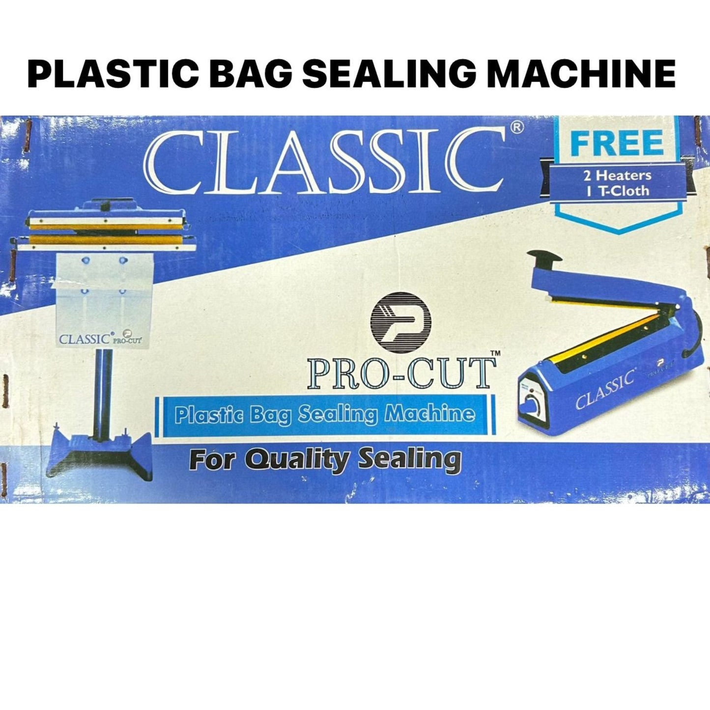 Classic Pro-Cut Plastic Bag Sealing Machine – 8-inch & 12-inch _ Heat Sealer for Poly Bags, Pouches & Packaging