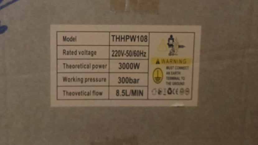 Thor THHPW108 High Pressure Washer 3000W | Heavy Duty Car & Industrial Cleaning Machine 220V
