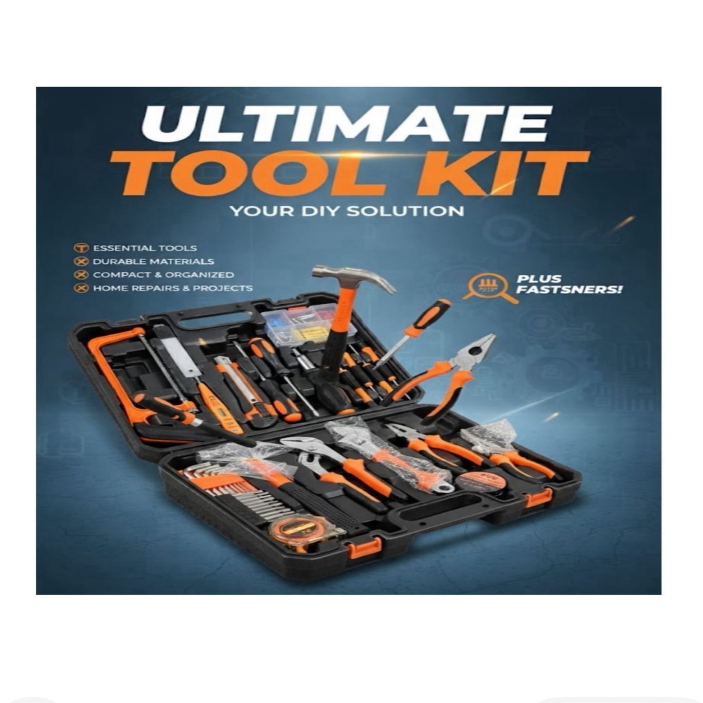 Ultimate DIY Hand Tool Kit | Compact Home Repair & Maintenance Set with Case