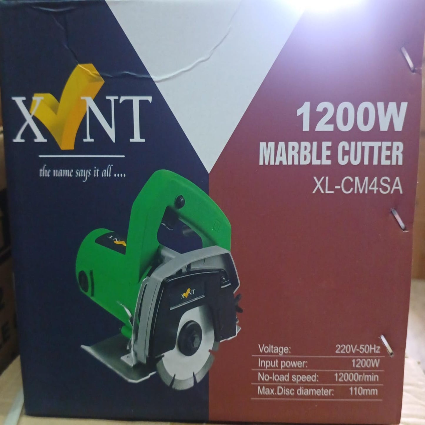 XLNT XL-CM4SA 1200W Marble Cutter | 110mm Heavy Duty Tile & Stone Cutting Machine