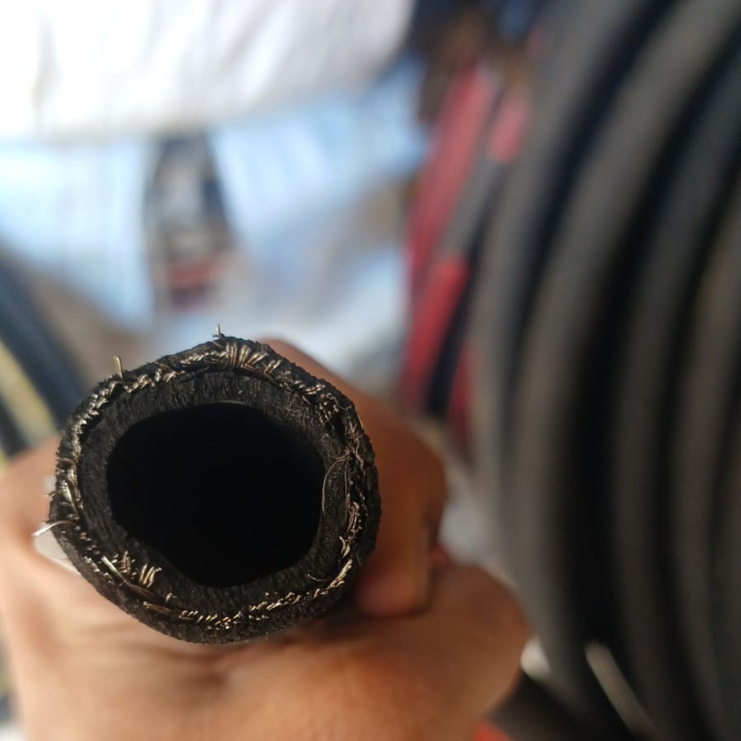 3/4" Food Grade Washing Hose, Sleek Black Color, High-quality Hydraulic Hoses