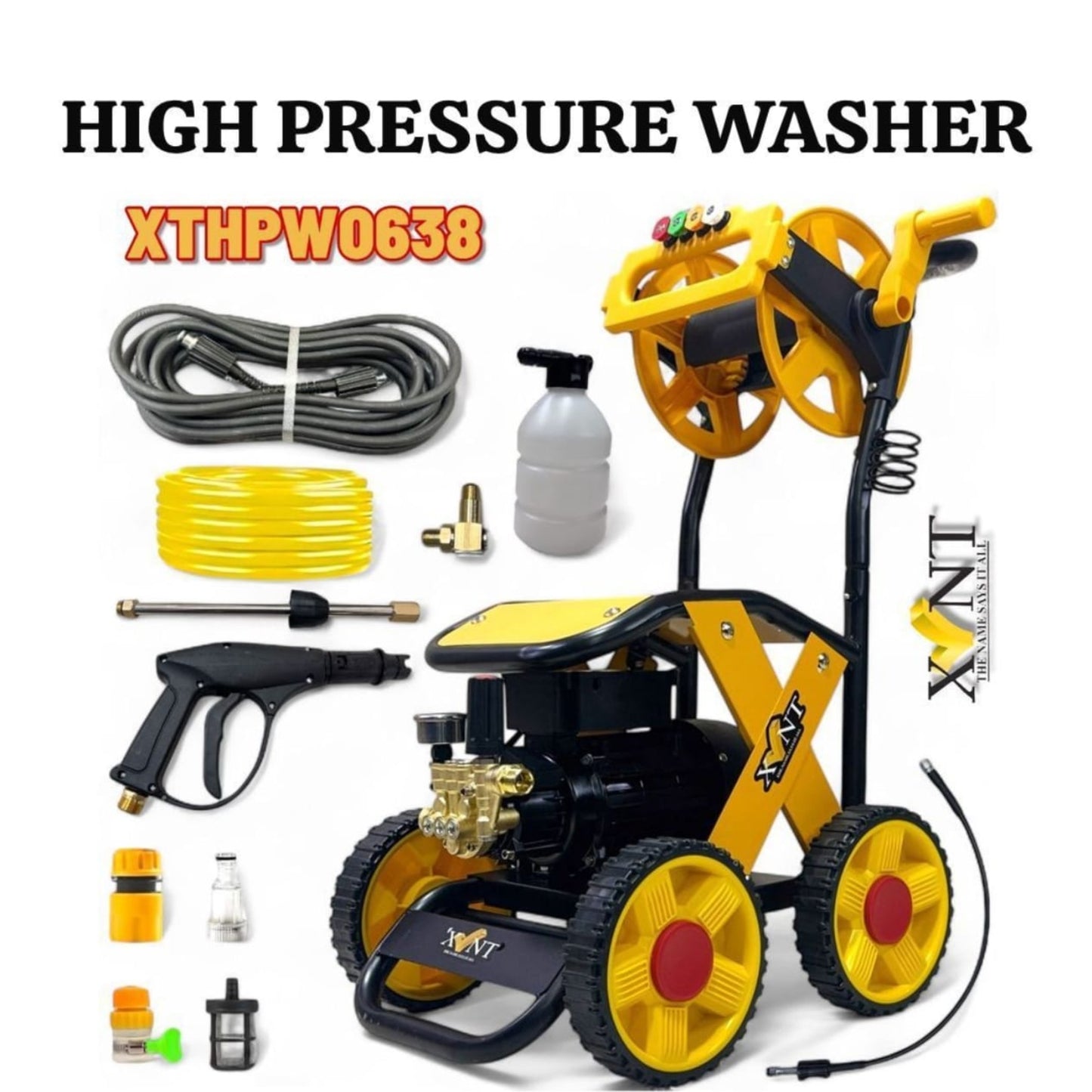 XLNT XTHPW0638 High Pressure Washer – Heavy-Duty Cleaning Machine for Home & Industrial Use