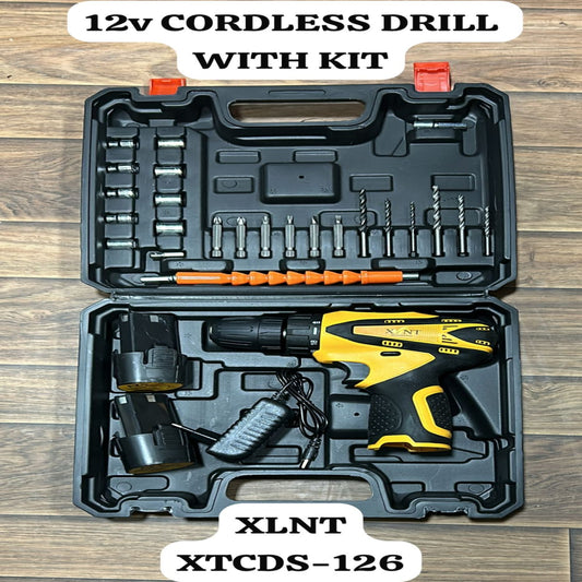 XLNT 12V Cordless Drill with Kit – XTCDS-126