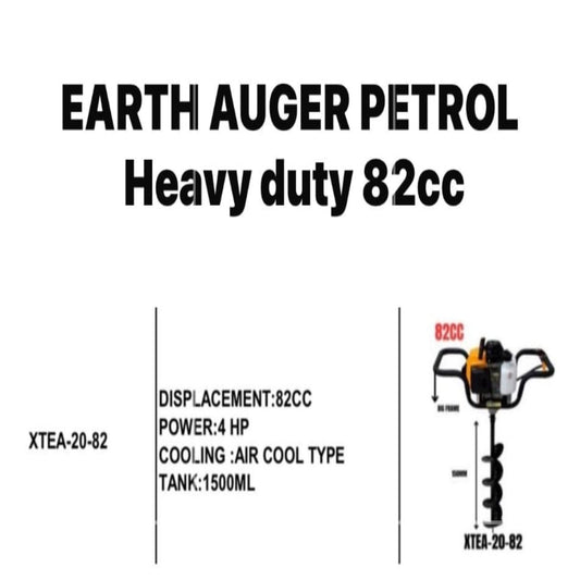 XLNT Earth Auger Petrol – Heavy Duty 82cc (XTEA-20-82)